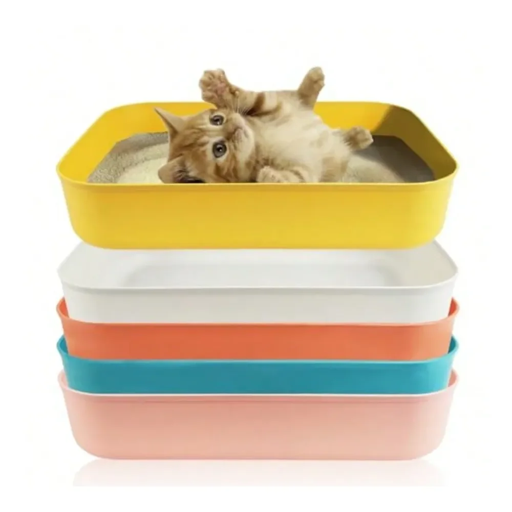 

Cat Litter Box Litter Box Cat AccessoriesSmall Litter Box Plastic Kitten Litter Box 13.9 X 9.8 X 3 Inch Open Litter Box For Smal