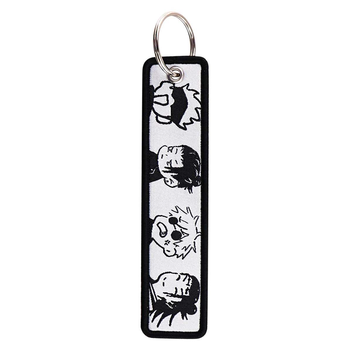 Gojo Satoru Keychain for Motorcycle Manga Anime Key Chain for Men Gifts and Cars Key Tag Embroidery Key Fobs Fashion Jewelry image 2