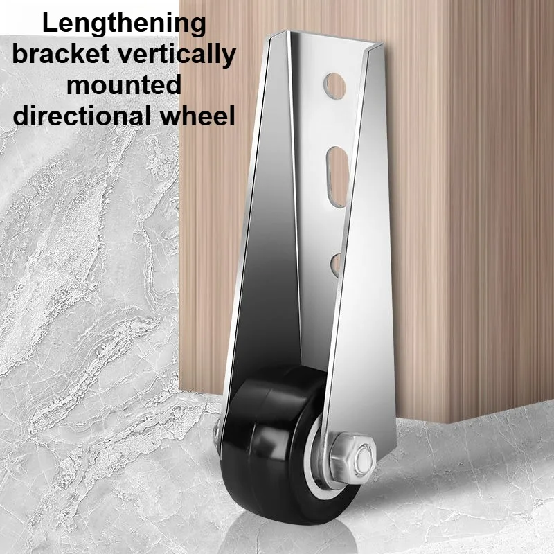 Silent Furniture Side Mounted Direction Door Roller Support Moving Wheel With Screws Multi-function Stainless Steel Pulley