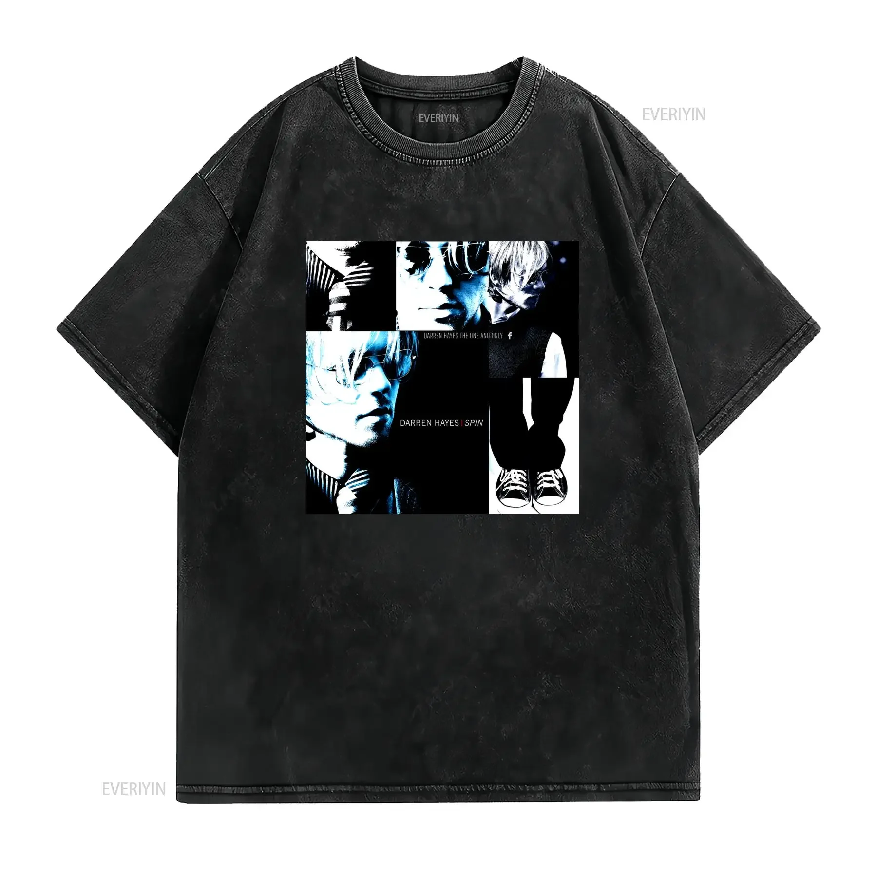 Retro Darren Hayes SPIN Album Music Print Cool Casual Streetwear T Shirt vintage Washed streetwear Stylish Slightly Soft