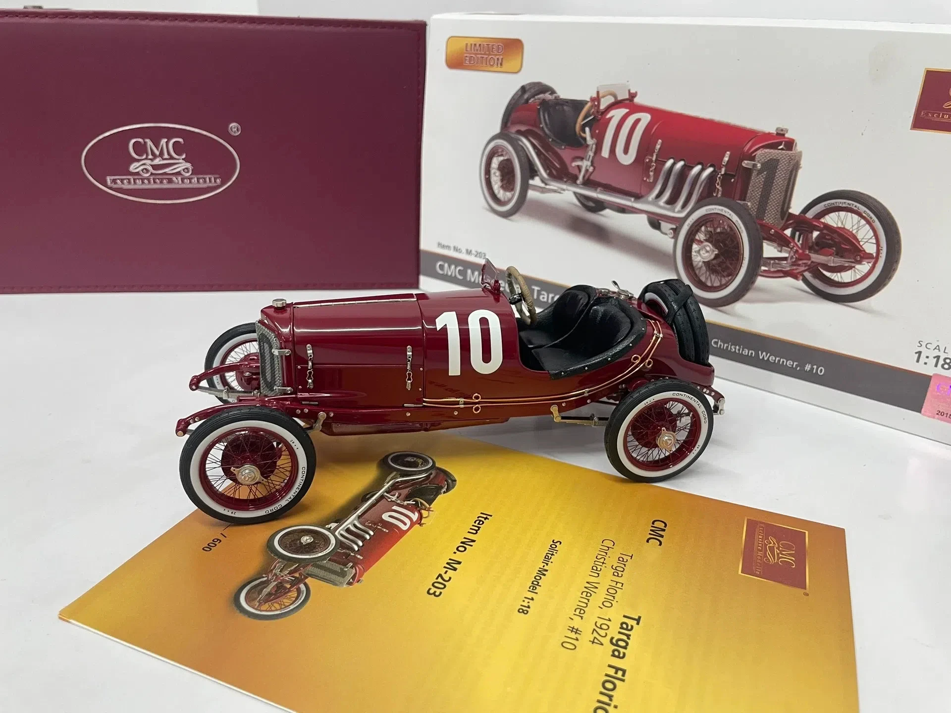 CMC 1:18 Targa Florio 1924 #10 Simulation Limited Edition All Open Alloy Metal Static Car Model Toy Gift