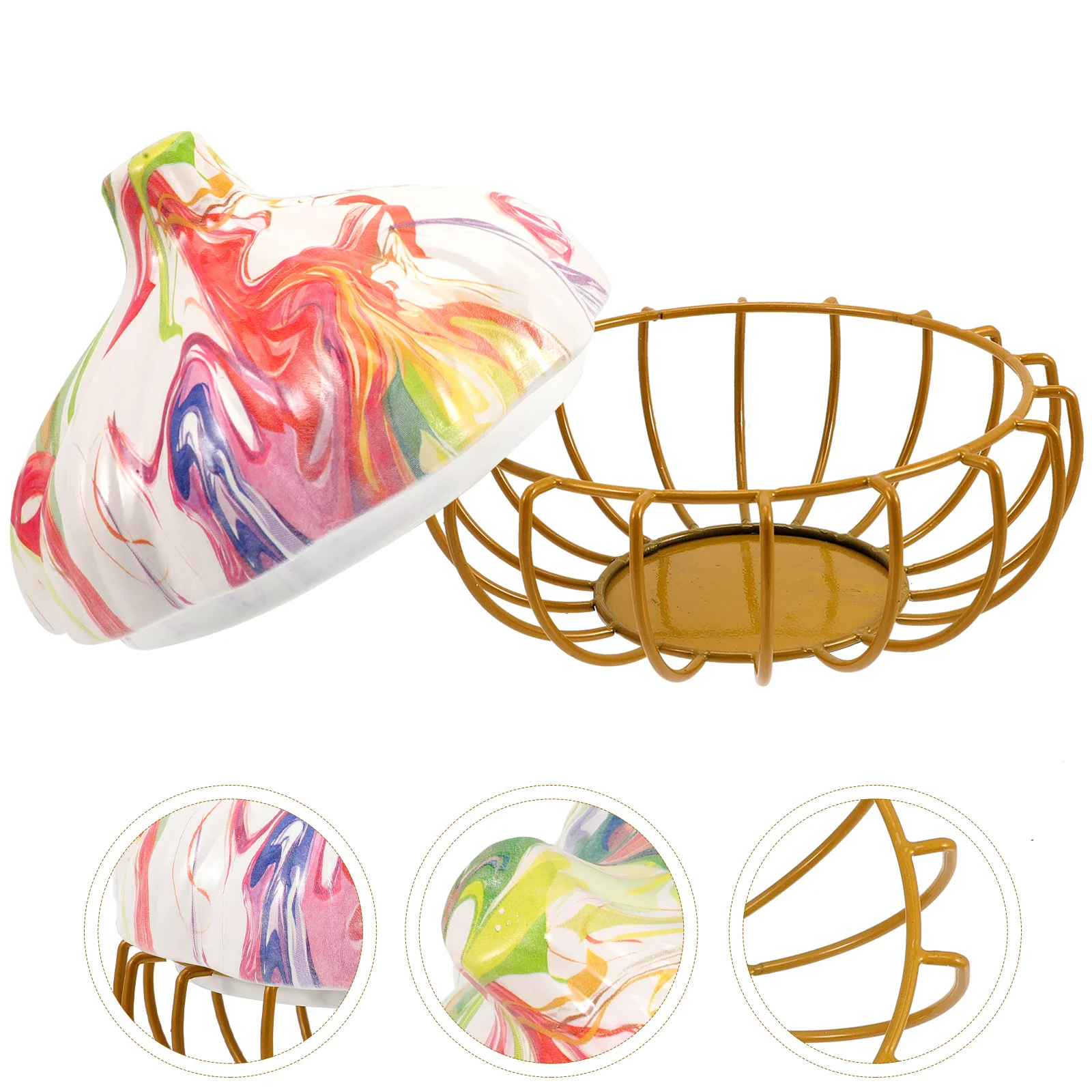

Onion Garlic Storage Basket Baskets Multi-function Egg Wrought Iron Dry Fruit for Kitchen