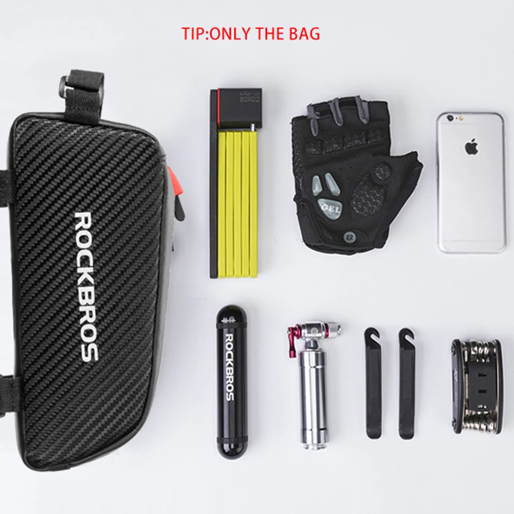 ROCKBROS Bike Bag Waterproof Reflective Front Top Frame Tube Bag Ultralight Bicycle Bag Cycling Bag Touring Riding Gear