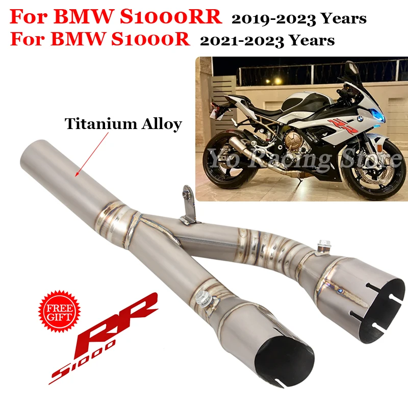 

Slip On For BMW S1000RR 2019 - 2023 For S1000R 2021-2023 Motorcycle Exhaust Escape Modify Mid Link Pipe Connect Original Muffler