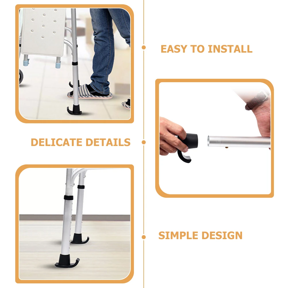 

4 Pcs Necessity Foot Pads Practical Walker Ski Plastic Walkers Parts Anti-s Skis