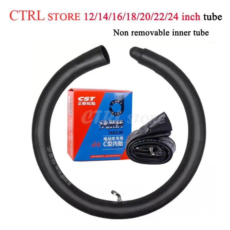 CST Electric Bike Scooter C-type inner tube 14 16 18 20 22 24inch quick install 18 16 14X2.125/2.50 Curved Straight Mouth