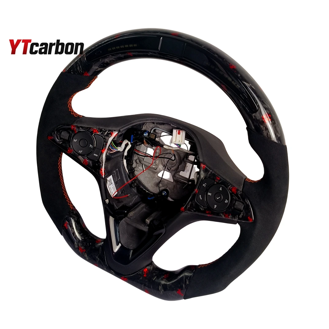 Astra EV K OPC GS GSI Car Interior Accessories Modify Racing Style Custom Real Carbon Fiber Steering Wheel