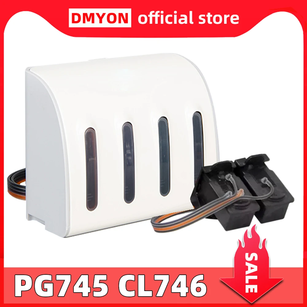 

DMYON Compatible for Canon PG745 CL746 Continuous Ink Supply System MG2470 MG2570S MG2970 MG3070 MG3077 Printer CISS Cartridge