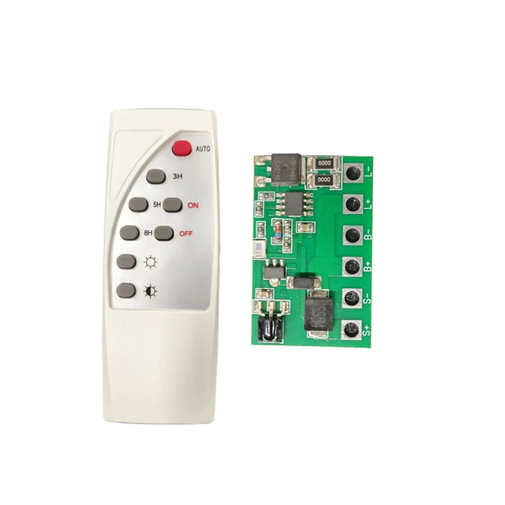 1 Pc 6.4V 7.4V 11.1V 12V Solar Light Driver Control Board Solar Street Light Circuit Board With Remote Control Long Light Timer