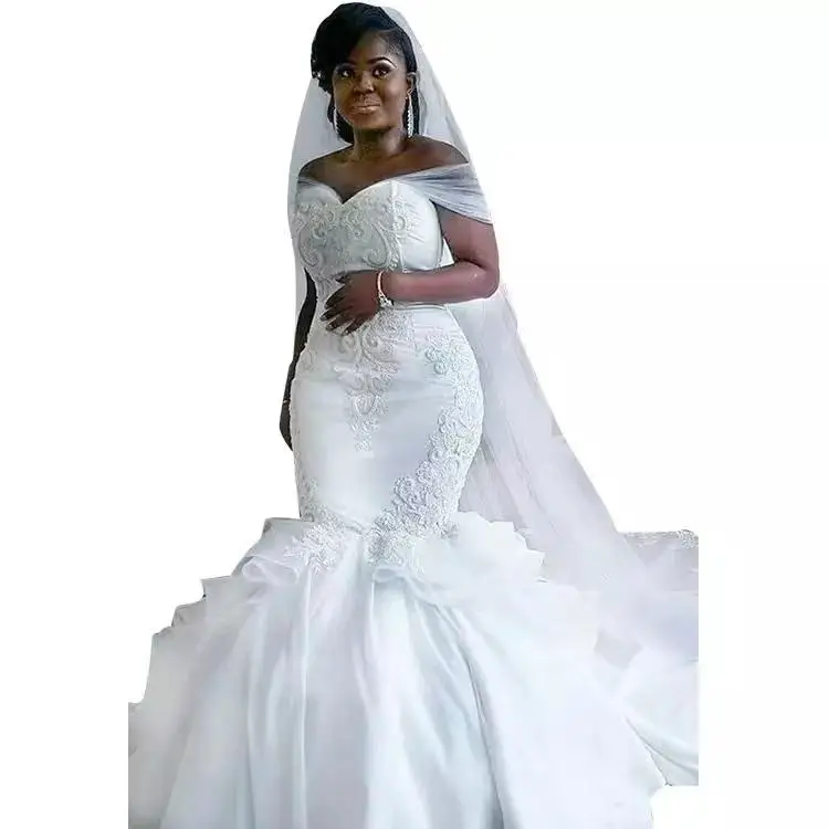 Personalizado elegante vintage sereia vestido de casamento tule africano vestidos de casamento sexy aberto volta vestidos de noiva novia 2024