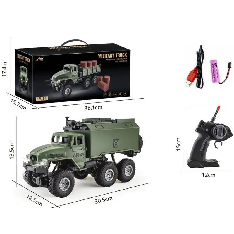 Mountain R/C Car Remote Control Car 1:16 simulation B-36 car RC car 6 wheel drive Military Vehicle Truck Off-road Truck Toy