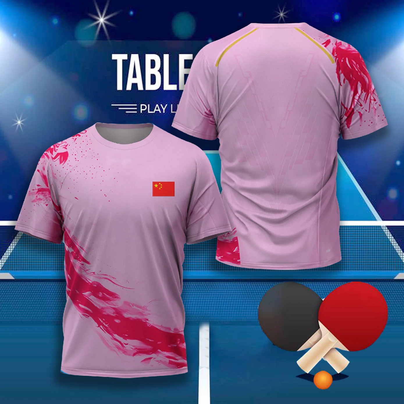 CHINA Dragon Table Tennis Graphic T Shirt for Men Clothing Fashion Badminton Sports T-shirt Ping Pong Jersey Gym Fitness Shirts