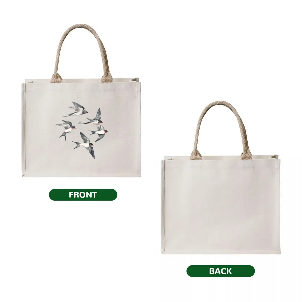 Blue Sky Swallow Flight Tote Bag tote bag canvas bag luxury women Big women foldable reusable