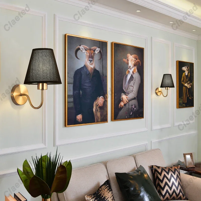 Lâmpada de parede LED com lâmpada E27, abajur de tecido, arandelas para hotel, quarto, cabeceira, sala, escadas, decoração de casa, 110v, 220v