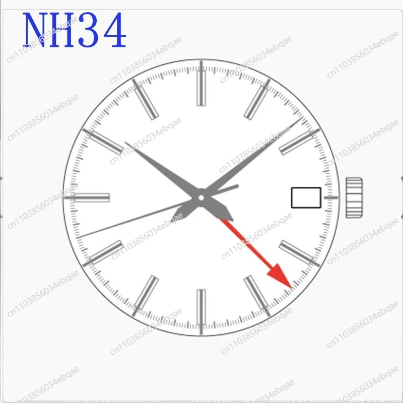 Para accesorios de reloj NH 34A GMT movimiento mecánico automático de Metal NH34 máquina de 4 manos