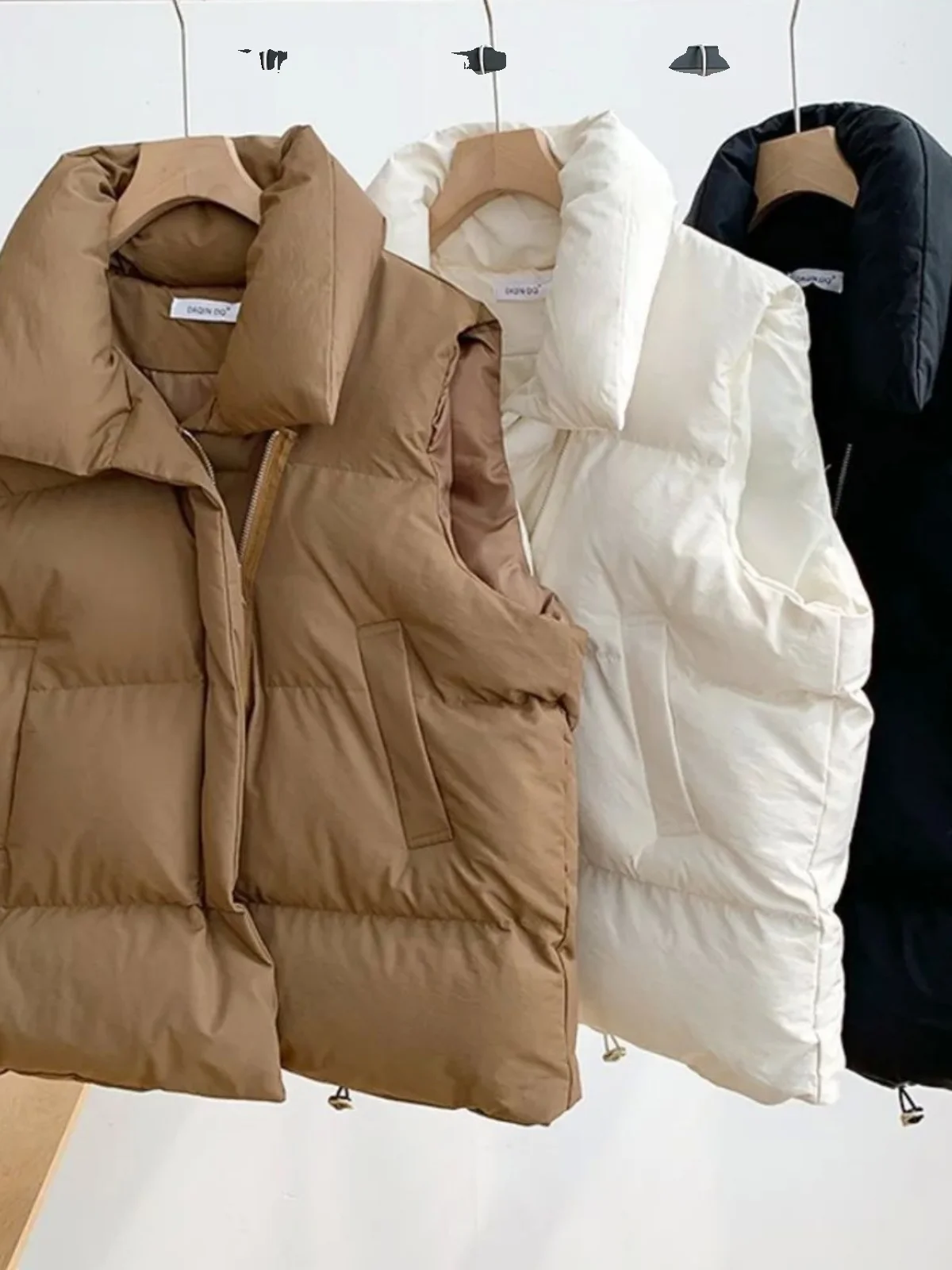 

Женский хлопковый жилет с воротником-стойкой Jaet Street Sle, свободная посадка, стандартная длина све, цветная верхняя одежда на молнии