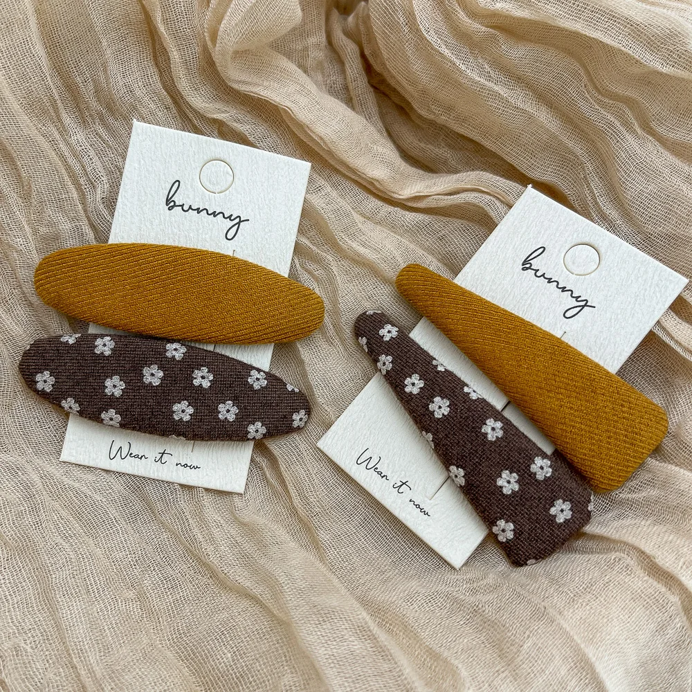 

Желтая овальная заколка-зажим для волос с цветочным принтом, для девочек, для челки, боковая заколка, заколка-зажим, заколки-зажимы, аксессуары для волос, детские украшения для волос