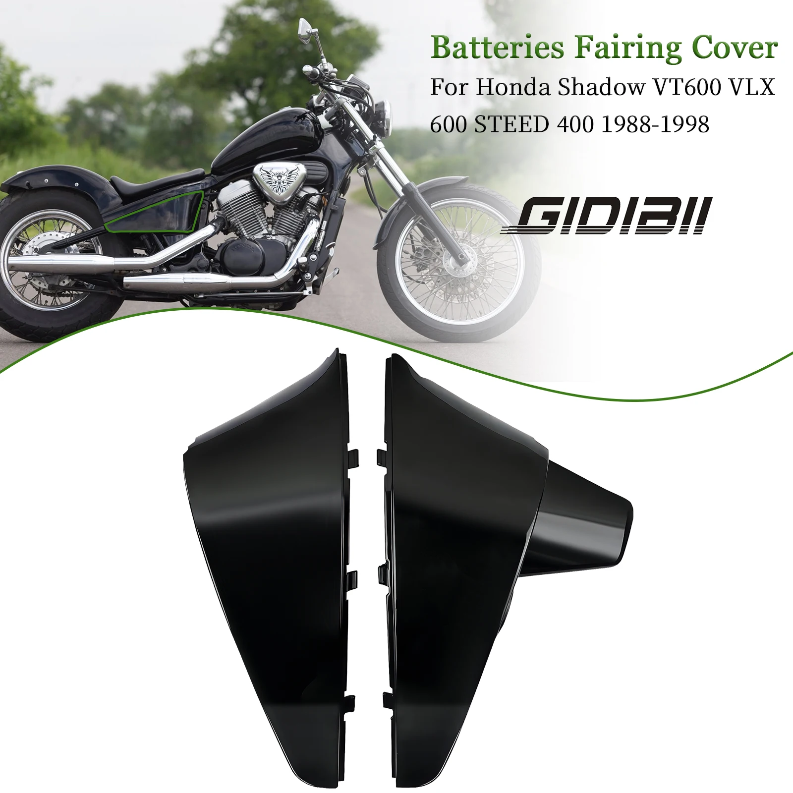 Side Fairing Cover Battery Batteries ABS Battery Side Fairing Cover For Honda Shadow VT600 VLX 600 STEED 400 88-1998 Motorcycle