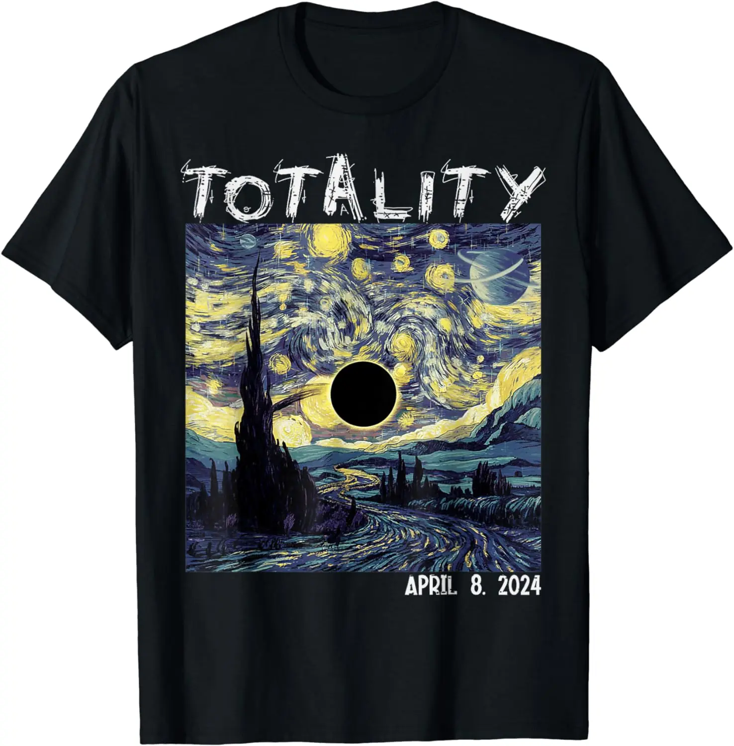 Art Solar Eclipse 2024 Totality April 8 Men Women Kids T-Shirt