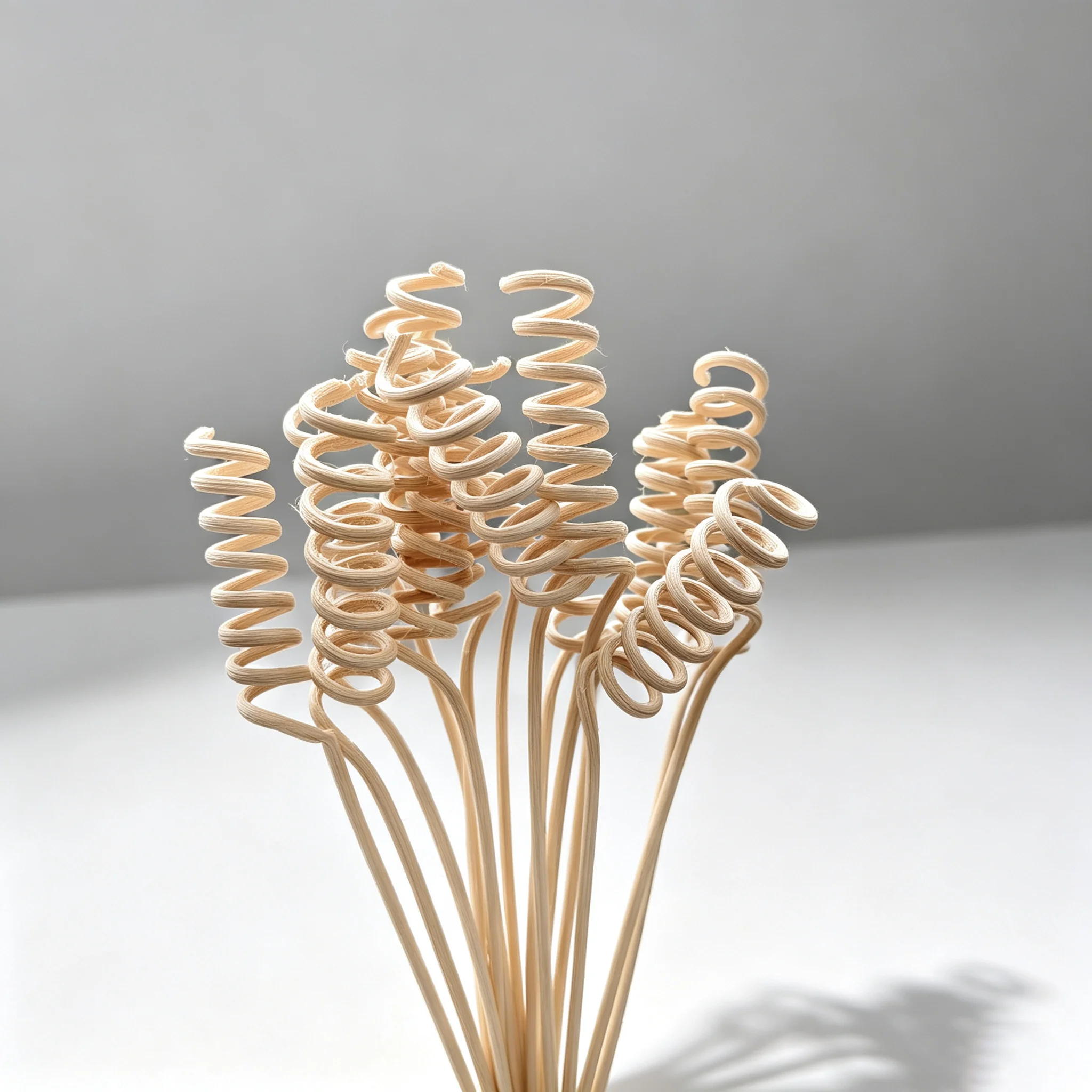 20Pcs Natural Rattan Reed Diffuser Sticks Spiral Shape Flameless Aromatherapy Volatile Rods Essential Oil Diffuser Replacement