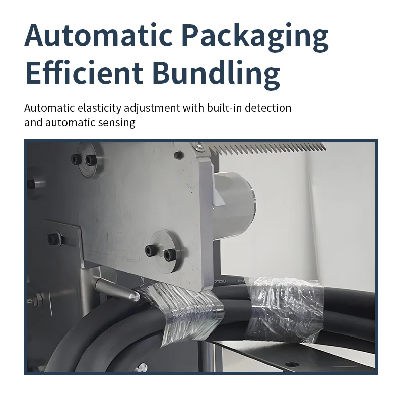 ZSKJ Semi-automatic Film Wrapping Machine Customized Automatic Bundling Wire and Cable Packing Film Gluing PE