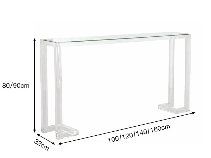 Nordic dresser modern acrylic furniture living room transparent acrylic plastic glass console table