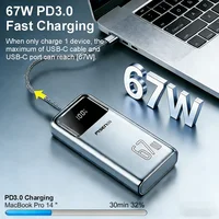 PISEN 20000mAh 67W Power Bank With Fast Charging Cable