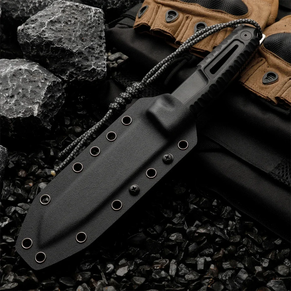 Lama fissa multifunzionale di alta qualità: coltello da campeggio, salvataggio e sopravvivenza di emergenza all'aperto, regalo da uomo