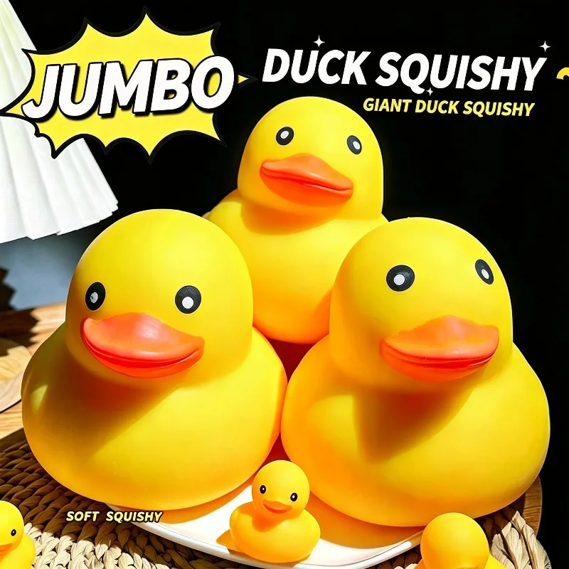 15cm Duck Squishy Squeeze Toy Party Gift, Giant Fun Stress‑Relief Toy Freely Transformable Squeeze Decompression Gift for Adults