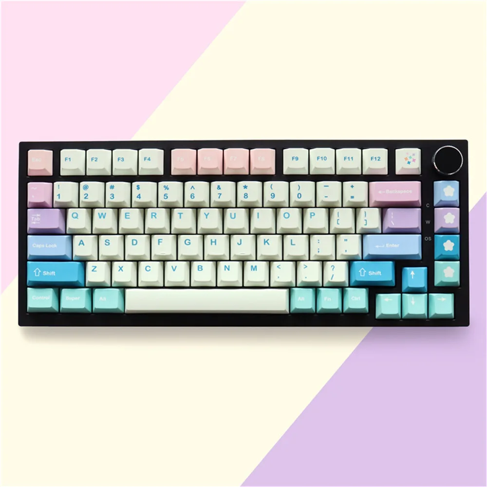 Fairy gradient 129 keys full set of mechanical keyboard keycaps PBT sublimation cherry original height