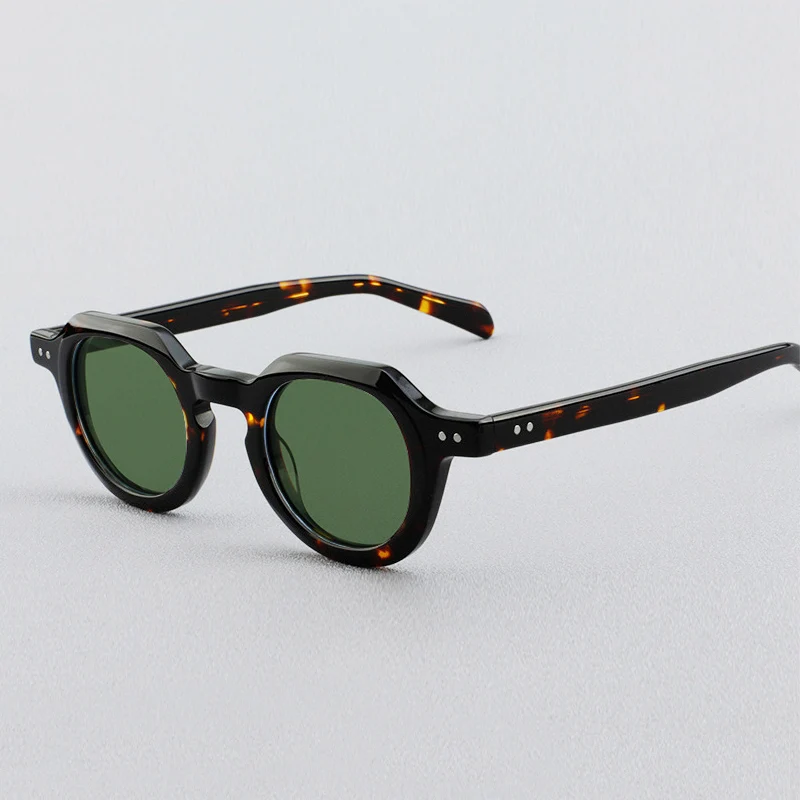 Japanese vintage acetate UV400 polarized sunglasses anti glare anti reflection brown dark green dark grey lens sunglasses