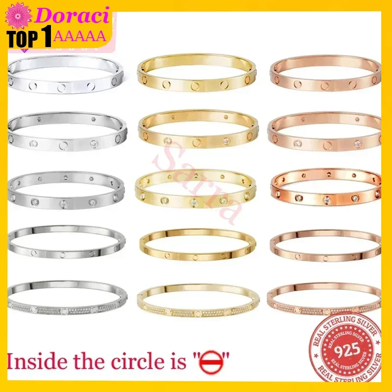 AAAAA High-end New European and Amrican Popular Nail Bracelet Personality Fashion Screw Full Diamond Bullet Bracelet