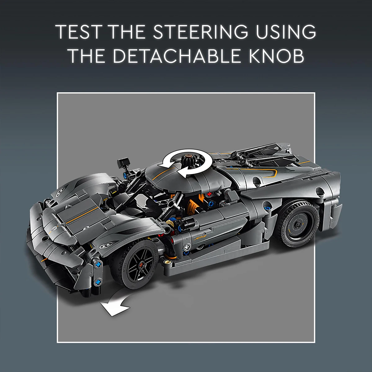 LEGO 42173 Technic Koenigsegg Jesko Absolut Supersportwagen In Grau