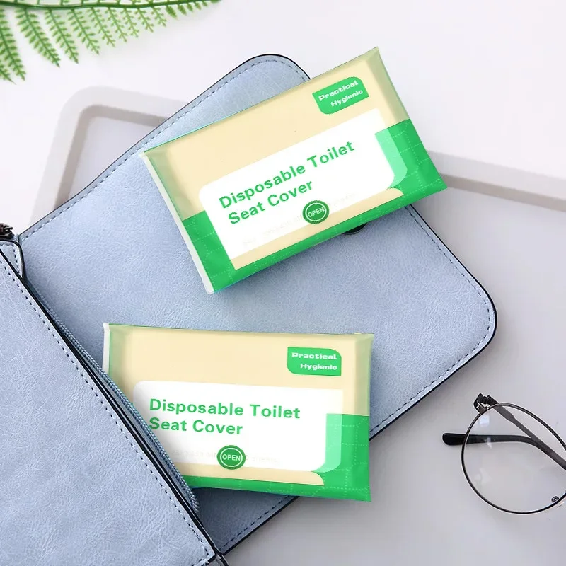 1-10 Disposable Flushing Dissolve Toilet Seat Cover Portable Travel Camping Hotel Degradable Eco-Friendly Toilet Accessories view 3