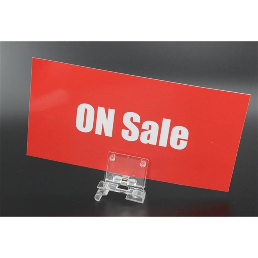 Shelf Channel Pop Clips Plastic Data Strip Sign Promotional Card Holder Price Tag Display Rack Talker Store Aisle Advertising