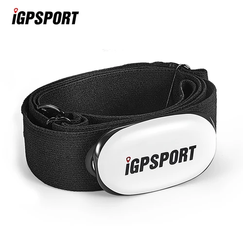 IGPSPORT HR40 Correa para el pecho en blanco y negro Monitor de ritmo cardíaco para ciclismo, correr, senderismo, ANT + Sensor inteligente inalámbrico para Fitness y salud