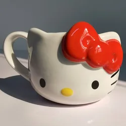 Kreskówka KT Cat Cup zabawki figurki akcji śliczne Hello Kitty Model figurki kubek do kawy kubek prezenty dla dziewczynek