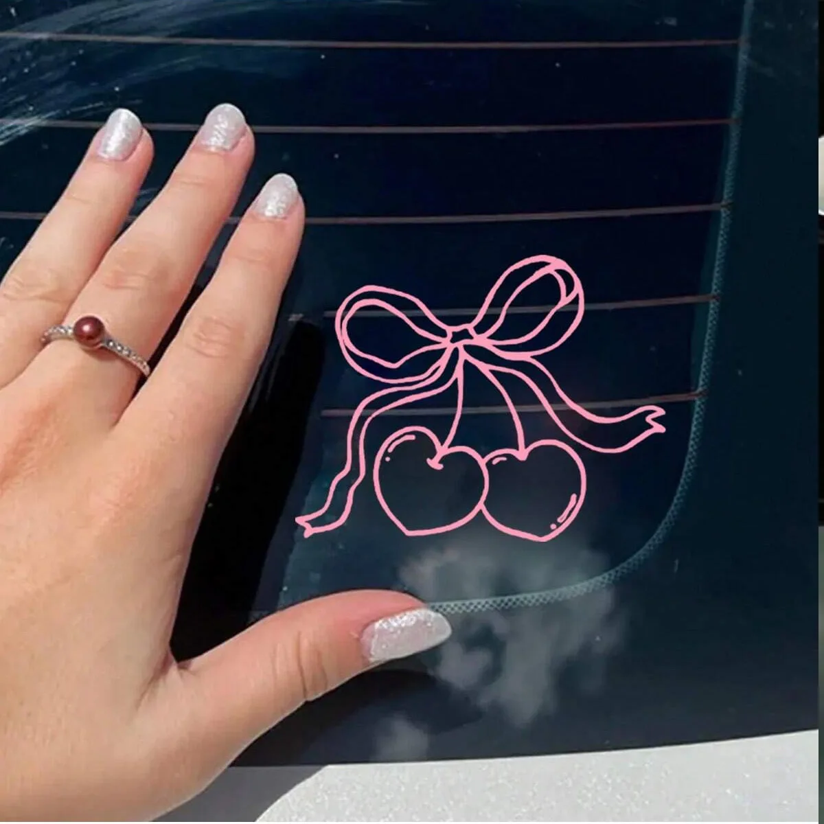 1 unidade - Adesivos de vinil para carros com tema de cereja, peças automotivas, adesivos para tampa de tanque de combustível, adesivos para para-choque, adesivos para carros