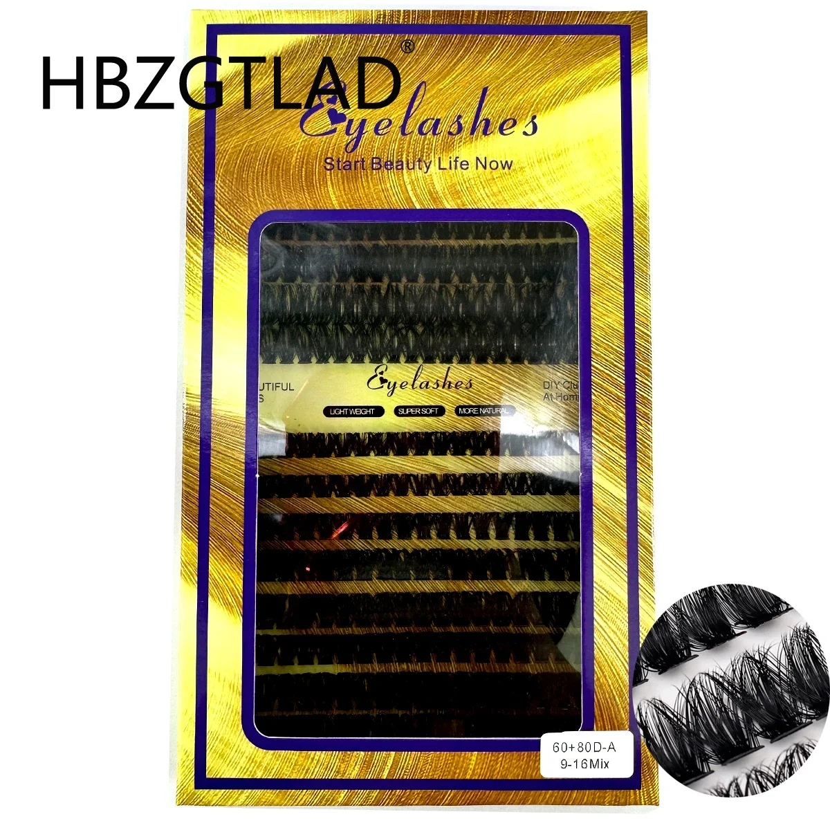 Ciglia individuali 9-16mm 320 pezzi Ciglia a grappolo Aspetto naturale Vassoio misto Estensione ciglia fai da te Volume Cluster ciglia Ciglia lunghe