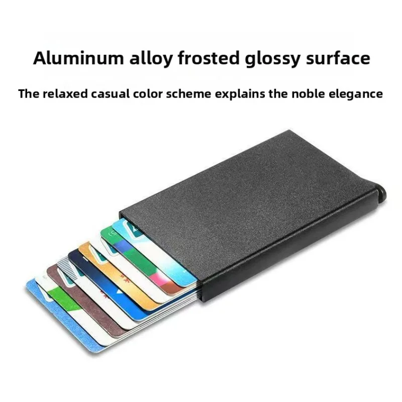 Pop Up Aluminum Credit Card Holder Ultra Thin Waterproof RFID Blocking Protective Slim Card Case