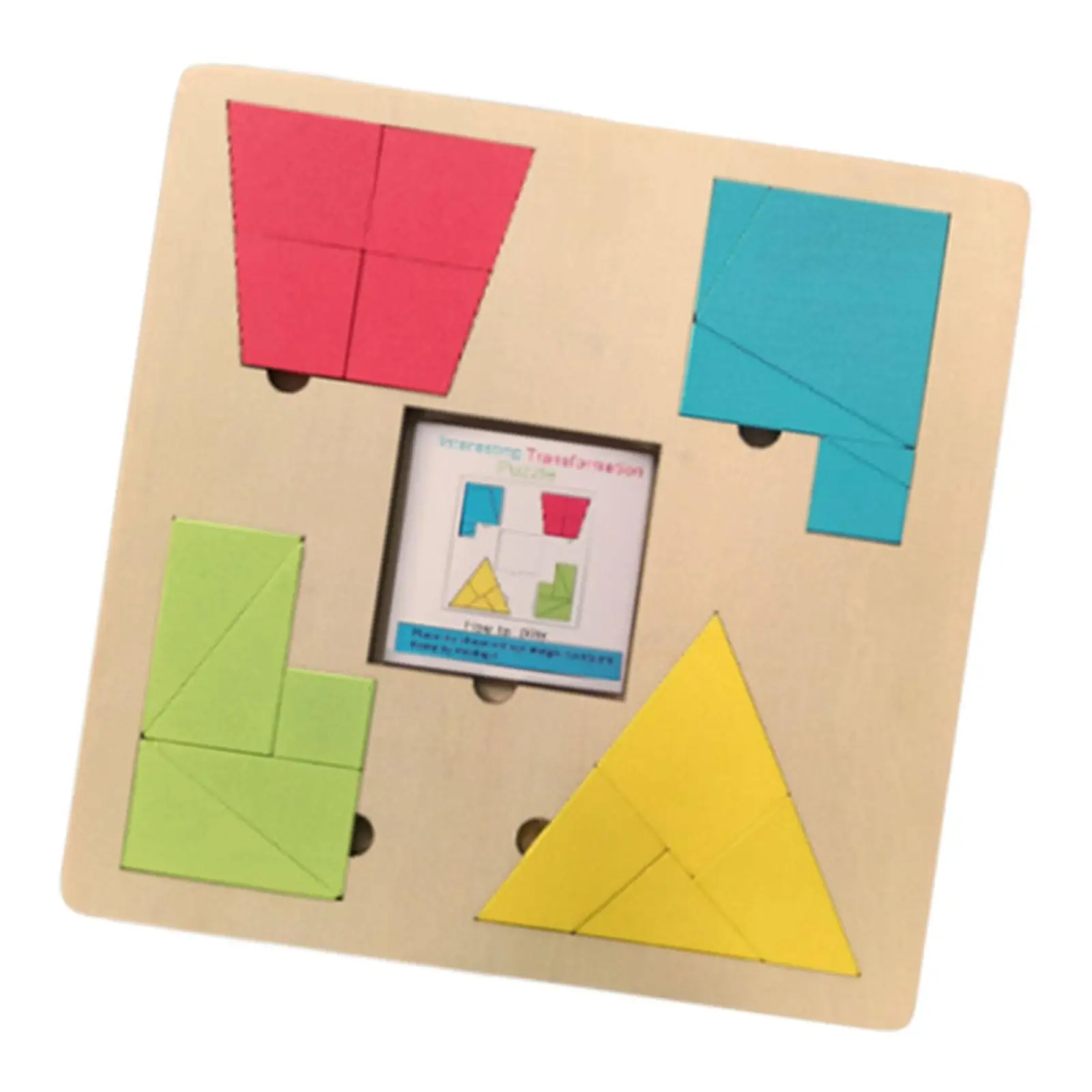 ตัวต่อแทงแกรมไม้แบบพกพา ของเล่นเสริมพัฒนาการ ฝึกสมอง เกมเรขาคณิต สนุกสำหรับเด็กชายและเด็กหญิง