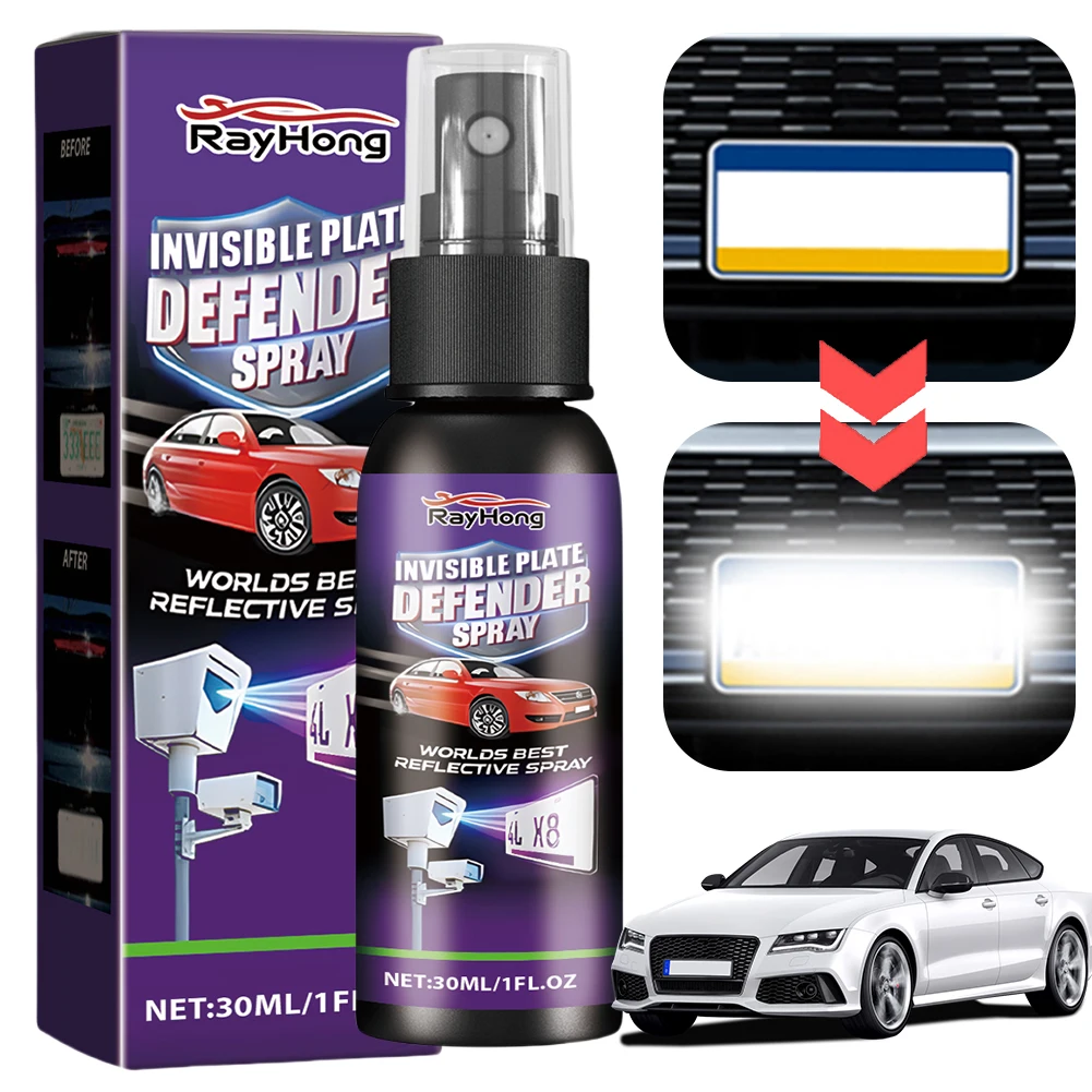 30ml Licence Plate Defender Spray Long Lasting Stealth Plate Defender Effective Plate Defender Spray for Interior & Exterior Use