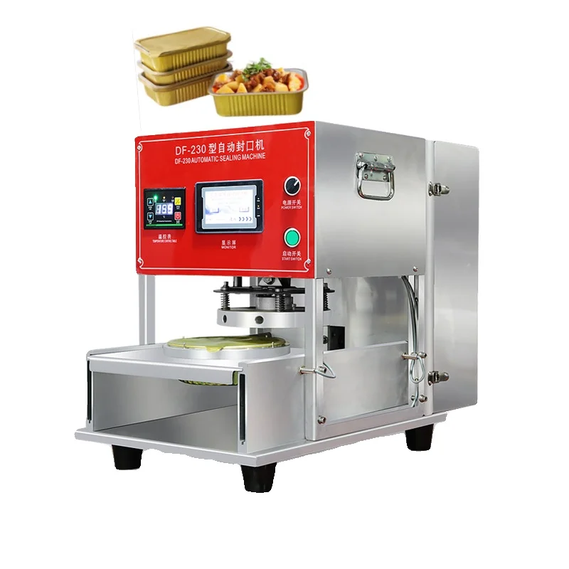 BBQ Meat Tray Sealer Electrically Heated Manual Tofu Soybean Film Chemical Packing Aluminum Container Sealing Machine 184*128