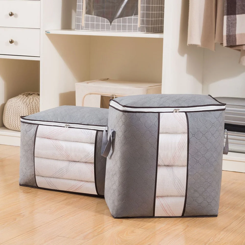 

Сумка для хранения одежды и одеял, Дорожный чемодан для сортировки багажа, пылезащитные мешочки для хранения одеял и подушек, вместительный органайзер для шкафа