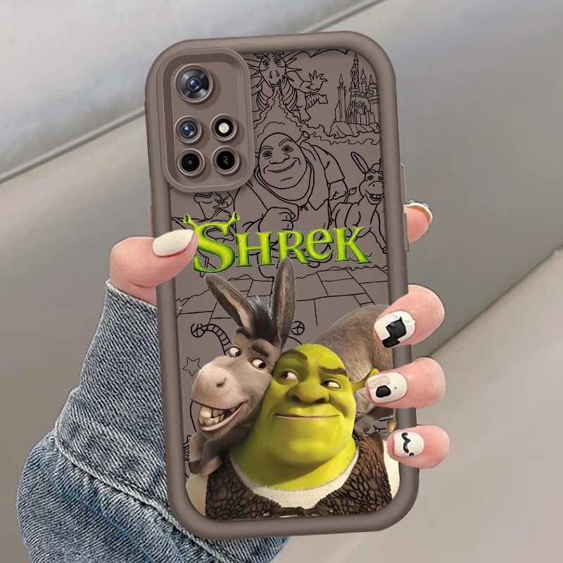 Movie Anime S-Shreks Art For Xiaomi Redmi Note 14 13 13R 12 12R 11 11E 11T 11S Pro Plus 4G 5G Eye Ladder Soft Phone Case Soft