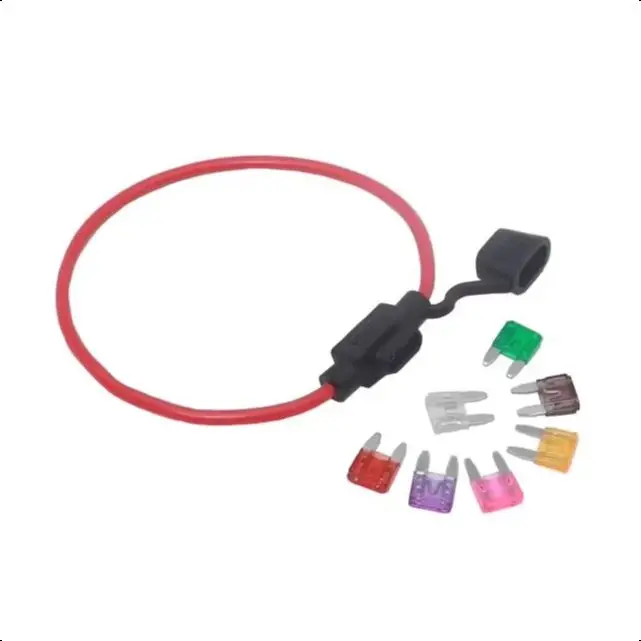 【1Set】32V Mini Auto Waterproof Fuse Holder 18/16/14/12AWG And Car Blade Fuse 1A 2A 3A 4A 5A 7.5A 10A 15A 20A 25A 30A 35A 40A