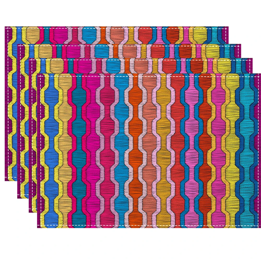 1-Piece Vintage Style Placemat, Heat-Resistant & Non-Slip, Home Dining Table Mat