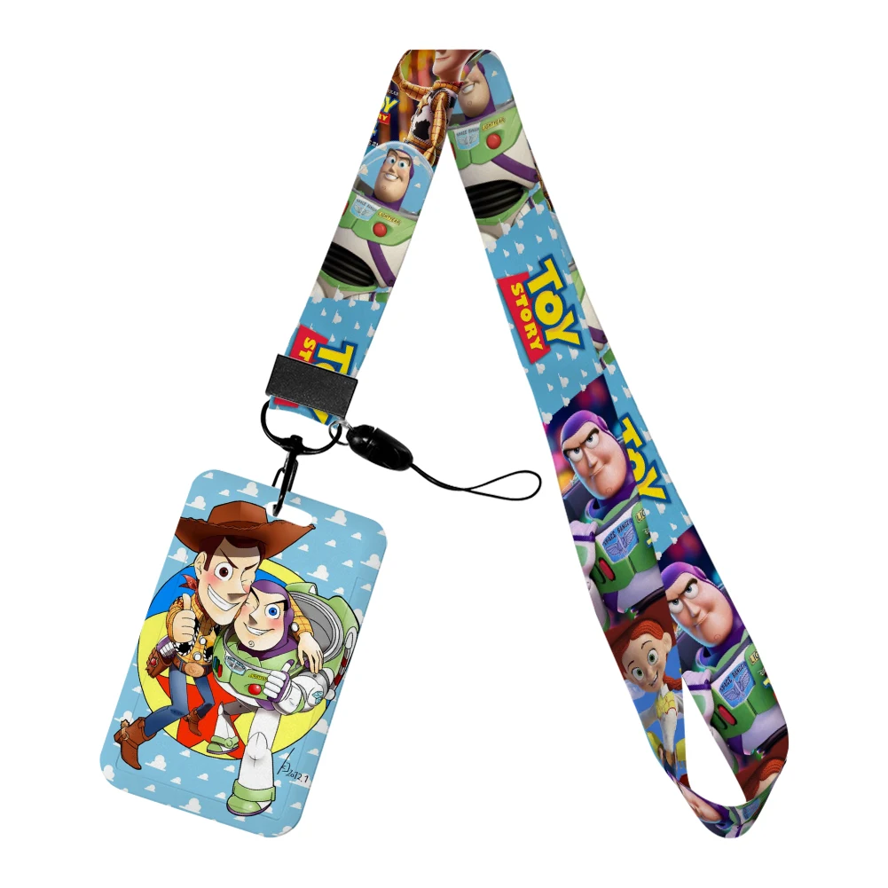 New Design Disney Toy Story Neck Strap Lanyard Card Cover Cartoon Badge Holder Id Card Students Hang Rope Kids Girls Boys Gifts