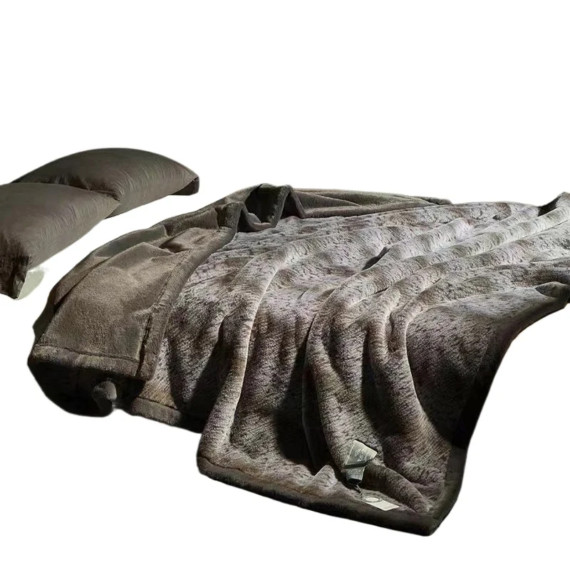 

Household blankets, high-end mink velvet blankets, thickened warm quilts in winter, simple imitation fur sofas