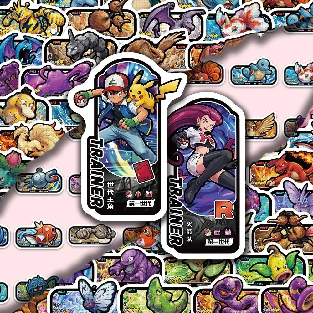 80PCS Anime Pokemon Cartoon Stickers Cool Pikachu Sealing Decoration Graffiti Decals Sticker DIY Toy Reward Collection Gift